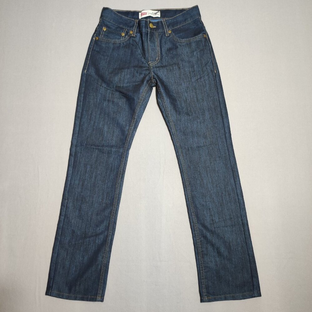Levi's 511 jeans men's junior size 16 reg W28/L28 iron blue colour slim fit